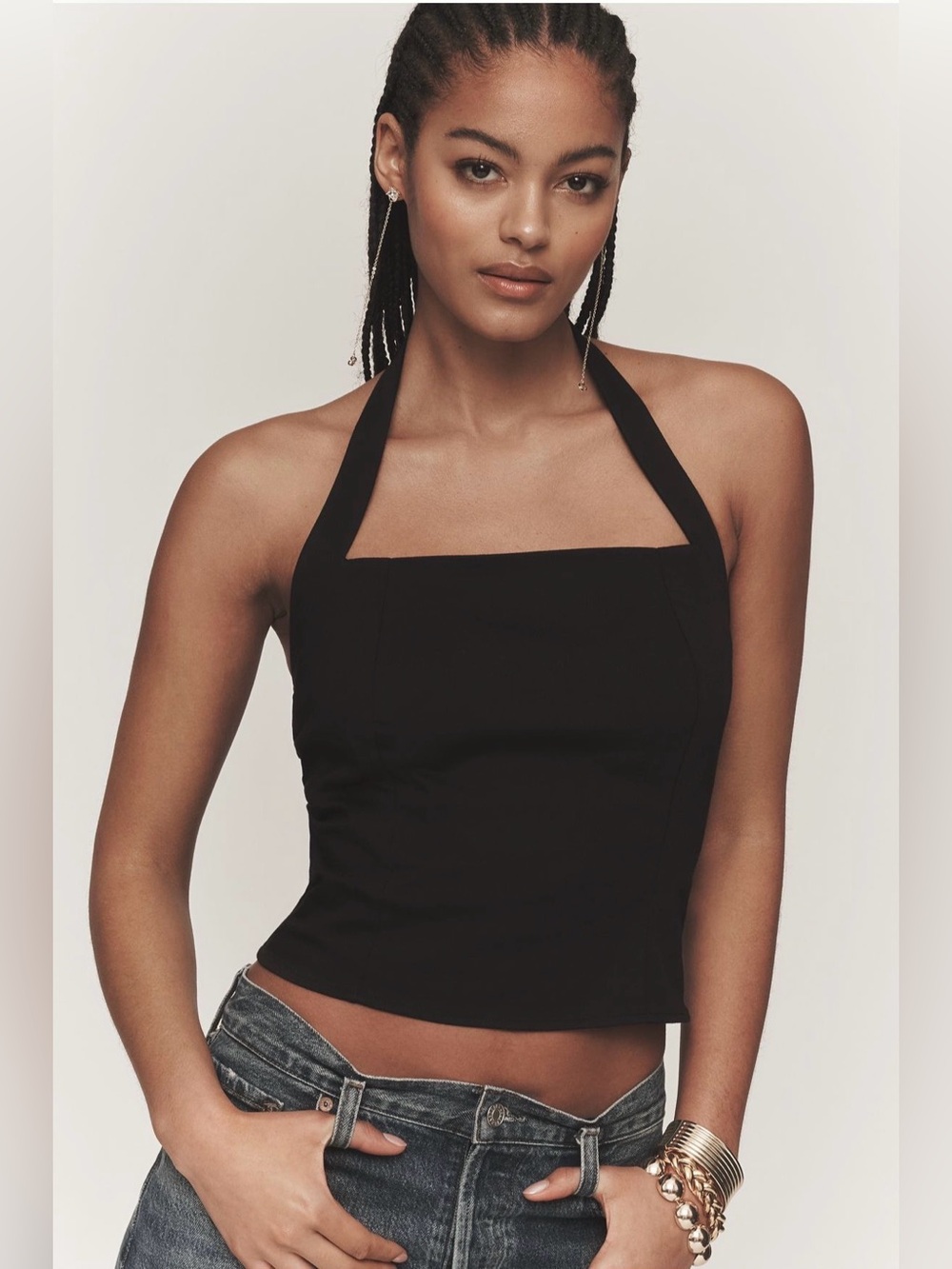 Maeve Structured Halter Top - Picture 2 of 14